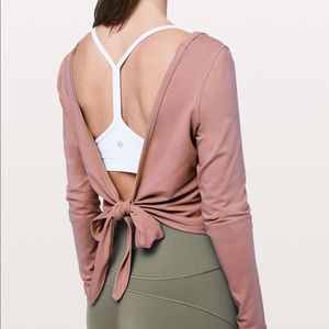 Pink Lululemon size 4 women’s it’s a tie shirt